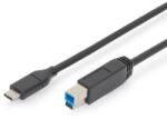 ASSMANN Digitus AK-300149-010-S USB-C - USB-B összekötő kábel 1m - Fekete (AK-300149-010-S) (AK-300149-010-S)