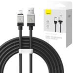 Baseus USB-C - Lightning kábel 2.4A 2m fekete (CAKW000501) (CAKW000501) (CAKW000501)