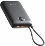 SWISSTEN Swisten Voltbox Powerbank integrált kábellel USB-A / C + Lighting / 2000mAh 35W - Fekete (8595217490567) (8595217490567)