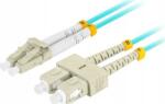 Lanberg Optikai patch MM LC/UPC-SC/UPC duplex 3m LSZH OM3 50/125 3.0mm aqua (FO-LUSU-MD31-0030-TQ) (FO-LUSU-MD31-0030-TQ)