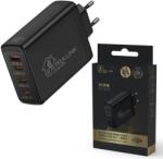 ExtraLink CHARESL01 Smart Life 3x USB Type-C / 1x USB Type-A GaN Hálózati töltő - Fekete (100W) (CHARESL01) (CHARESL01)