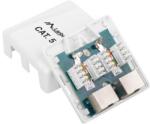 Lanberg UTP RJ45 CAT5e Árnyékolt csatlakozó doboz - Fehér (OS5-0002-W) (OS5-0002-W)
