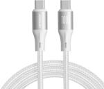 JOYROOM SA25-CC5 USB-C apa - USB-C apa 2.0 Adat és töltőkábel - Fehér (1.2m) (SA25-CC5 1.2M WHITE) (SA25-CC5 1.2M WHITE)