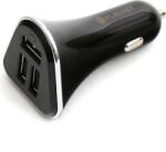 Platinet autós töltő, 3xUSB, 1m microUSB kábellel, 5, 2A (PLCR3B) (PLCR3B)