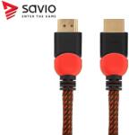 SAVIO HDMI - HDMI kábel 3m Fekete-Piros (GCL-04) (GCL-04)