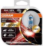 Vision Lighting Osram Night Breaker 200 (H4) Halogén izzó - Fehér fényű (2db) (AMI-O-64193NB200-HCB) (AMI-O-64193NB200-HCB)