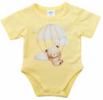  Rövid ujjú baba body sárga maci (56)