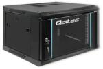 Qoltec Quoltec 19" Fali rack szekrény 6U 600x370mm - Fekete (54465)