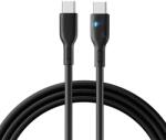 JOYROOM S-CC100A13b USB-C apa - USB-C apa 2.0 Adat és töltő kábel - Fekete (2m) (S-CC100A13B2) (S-CC100A13B2)