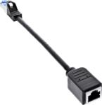 InLine 76501X hálózati kábel Fekete 0, 2 M Cat6a S/FTP (S-STP) (76501X) (76501X)