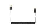 Gembird USB2C USB-A apa - USB-C apa Spirál 2.0 Adat és töltő kábel - Fekete (1.8m) (CC-USB2C-AMCM-6) (CC-USB2C-AMCM-6)