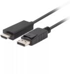 Lanberg CA-DPHD-11CC DisplayPort 1.1 - HDMI 1.4 Kábel 1.8m - Fekete (CA-DPHD-11CC-0018-BK) (CA-DPHD-11CC-0018-BK)