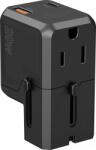 Choetech PD6038 USB Type-A / USB Type-C Utazó Hálózati töltő - Fekete (20W) (6932112106186) (6932112106186)