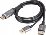 Lanberg CA-HDDP-20CU HDMI 2.0 - DisplayPort 1.2 4K 60Hz Aktív kábel 1m - Fekete (CA-HDDP-20CU-0010-BK) (CA-HDDP-20CU-0010-BK)