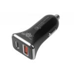 TB USB-A + USB-C autós töltő 24V - Fekete (ASTBXLU2USBACQC) (ASTBXLU2USBACQC)