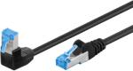 Goobay S/FTP CAT6a 90° Derékszögű Patch kábel 2m Fekete (51558) (51558)