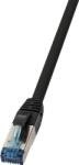 LogiLink PUR RJ45 CAT6A S/FTP -> RJ45 CAT6A S/FTP M/M adatkábel 2m fekete (CQ6055S) (CQ6055S)