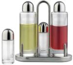 Alessi 5070 Üveg Fűszertartó készlet 4 részes - Átlátszó / Ezüst (5070)