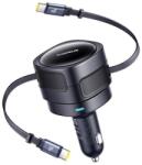 Baseus Enjoyment Max Car Charger C+C Cables 60W Black (C00035507121-01) (C00035507121-01)
