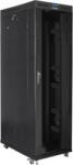 Lanberg 19" szabadon álló rack szekrény 42U/800X1200 üvegajtó, lapraszerelt, LCD kijelző, fekete V2 (FF01-8242-12BL) (FF01-8242-12BL)