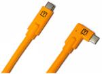 Tether Tools USB Type-C apa - USB Type-C apa Adatkábel (90˚ csatlakozó) - Narancssárga (9.4m) (CUC31R-ORG) (CUC31R-ORG)