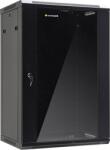 NETRACK 18U 19" fali rack szekrény 600x450mm levehető oldalú fekete (019-180-645-022) (019-180-645-022)