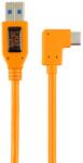 Tether Tools USB-A apa - USB-C 90° apa 3.0 Adat és töltő kábel - Narancssárga (0.5m) (CUCRT02-ORG) (CUCRT02-ORG)