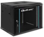 Qoltec 19" Fali rack szekrény 9U 600x500mm - Fekete (54463) (54463)