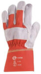 Euro Protection munkavédelmi bőrkesztyű, szürke marhahasíték/piros vászon kézhát 9-es No. 1155 (070101-0042)