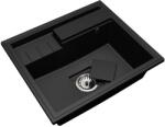 Bradoline ELITE 6052 gránit mosogató manuális szifonnal, fekete, beépíthető (BR-1022)