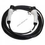 VHBW Töltőkábel elektromos autó, plug-in hibrid, type2 csatlakozó, 1 fázisú, 16A, 3.5KW, 10m