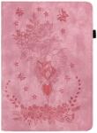  ART FLOWERS Felhajtható tok Huawei MediaPad M5 Lite 10" világos rózsaszín