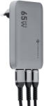 Forcell F-Energy GaN III VT-47 ultra vékony utazó / töltő adapter, 2X USB-C + USB-A, 4A, 65w, szürke
