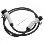 VHBW Töltőkábel elektromos autó, plug-in hibrid, type2 csatlakozó, 3 fázisú, 32A, 22KW, 3m