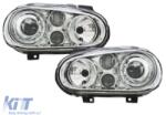 KITT Lightning Első lámpák VW Golf 4 IV 97-04 R32 Look króm (SWV02D)