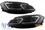 KITT LED Első Lámpák VW Golf 7.5 VII 17+ R Dinamikus Irányjelyző (HLVWG7F75SRHD)