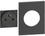Legrand Placa, Modulara, pentru, priza, FR/BE, Plat, 3M, Negru, Bticino, Living, Now, KG55M3F (KG55M3F)
