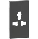 Legrand Placa, Modulara, pentru, priza, multistandard, Negru, Bticino, Living, Now, KG59 (KG59)