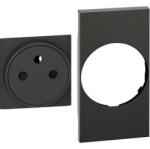 Legrand Placa, Modulara, pentru, priza, FR/BE, Plat, 2M, Negru, Bticino, Living, Now, KG55F (KG55F)