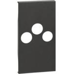 Legrand Placa, Modulara, pentru, 3, iesiri, 2M, TV-R-SAT, Negru, Bticino, Living, Now, KG26M2 (KG26M2)