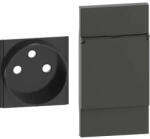 Legrand Placa, Modulara, pentru, priza, FR/BE, capac, 2M, Negru, Bticino, Living, Now, KG55P (KG55P)