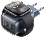 USAMS CC293 hálózati töltő 1xUSB-A és 1xUSB-C csatlakozással 20W - szürke