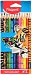 Maped Színes ceruza készlet, háromszögletű, MAPED Color Peps Animal, 12 különböző szín (IMA832212)