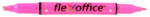 FlexOffice Szövegkiemelő, 1, 0/4, 0 mm, kétvégű, FLEXOFFICE HL01, rózsaszín (FOHL01R) - hezi