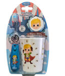 Happy Smile Light Szuperhősös Világítós Gyerek Fogkefe szett