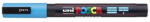 uni Dekormarker, 0, 9-1, 3 mm, UNI Posca PC-3M , világoskék (TUPC3MVK)