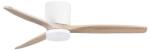 Nova Luce Lustra LED cu Ventilator si telecomanda ALOA alb/natural wood (NVL-9952376)