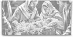  PontPöttyöző - Jézus születése 2 Méret: 40x80cm, Keretezés: Műanyagtáblával, Szín: Piros