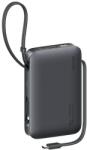 USAMS CD228 XR Series powerbank beépített Type-C és Lightning kábellel 10000mAh 20W - fekete