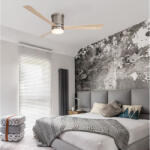 Nova Luce Ventilator de tavan cu telecomanda si iluminat SATIN nickel periat (NVL-9953016)